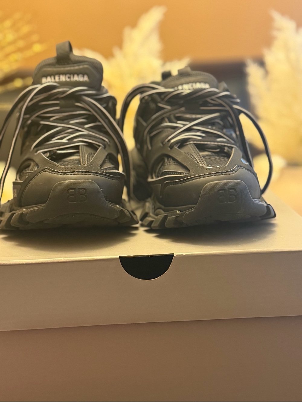 Balenciaga Black Layered Runner Sneakers